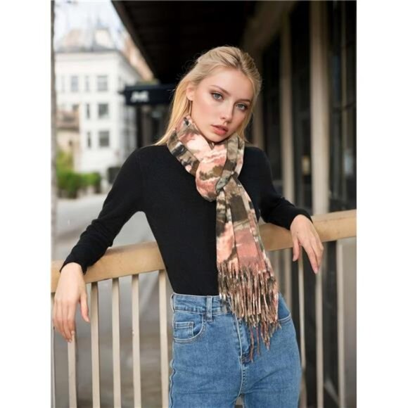 Colorful Pashmina Wraps For Women Soft Rave Scarf Shawl Blanket Spring - Picture 5 of 6